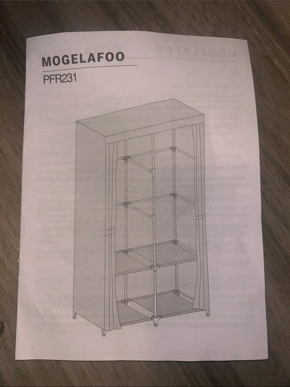 Portable Black Fabric Wardrobe Organizer